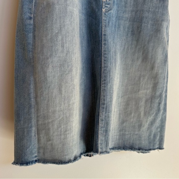 Mother Denim the Tie Back Knee Dress Fray in Tinge Size 26 - Picture 6 of 15